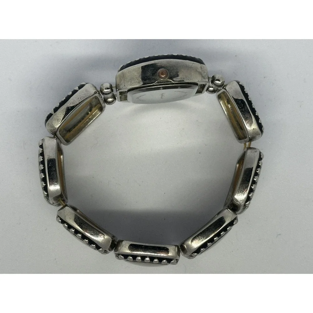 Amy Kahn Russell‎ Watch New Battery Mother of Pearl Stretch Bracelet Watch 6.5